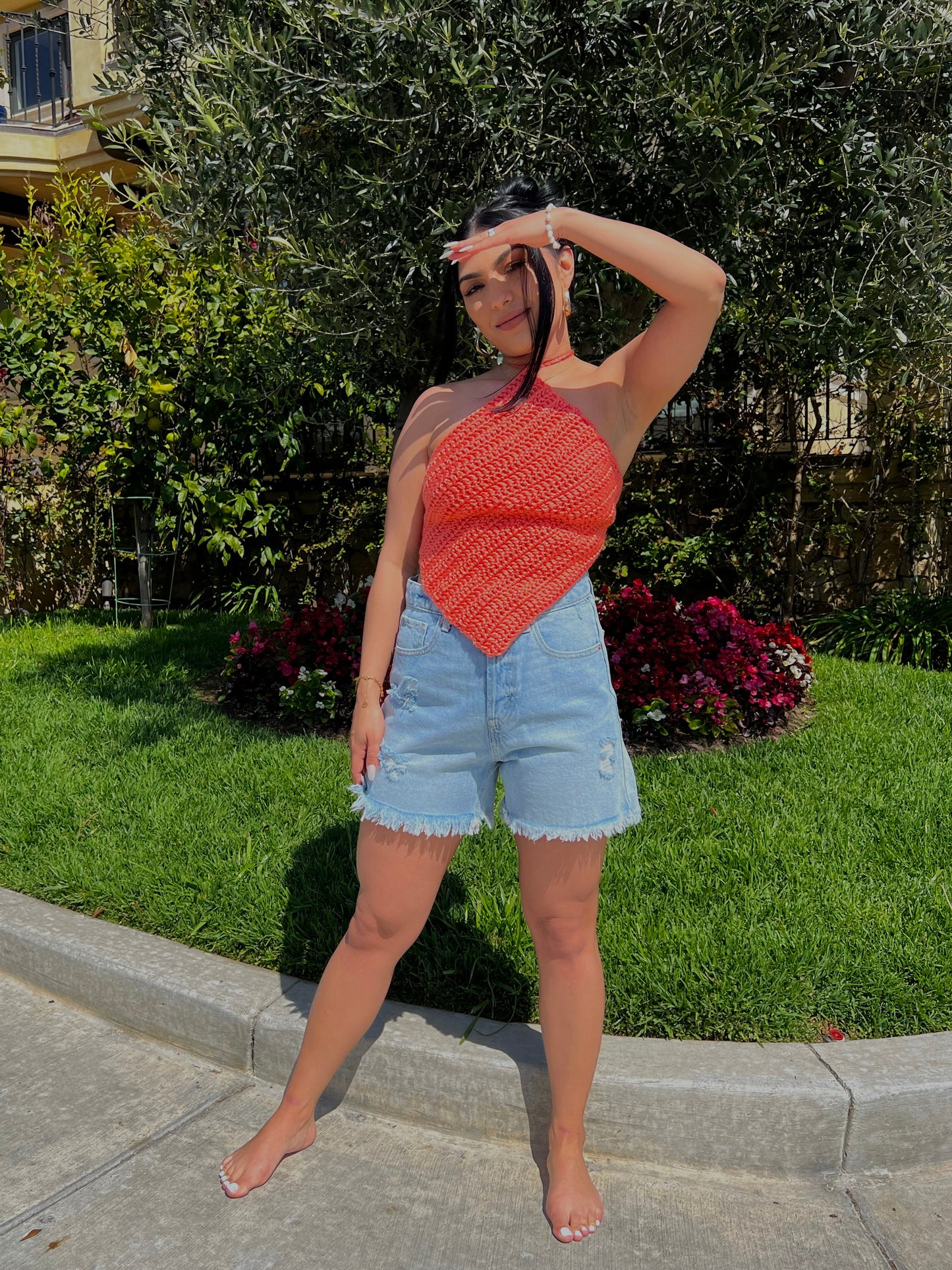 Orange Triangle Top