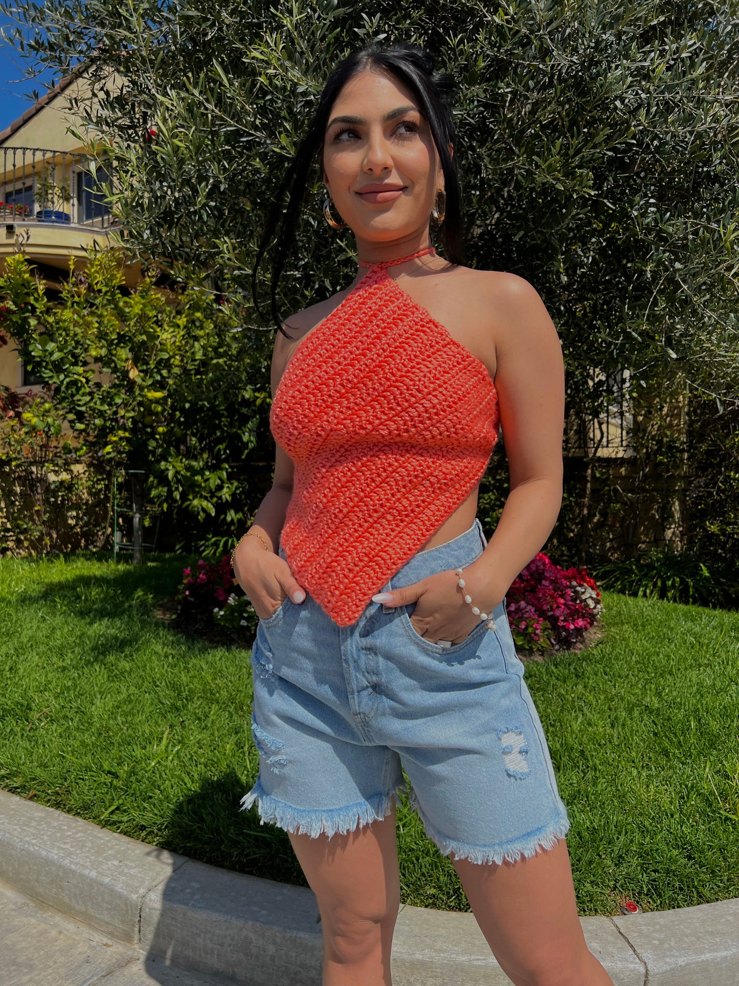 Orange Triangle Top