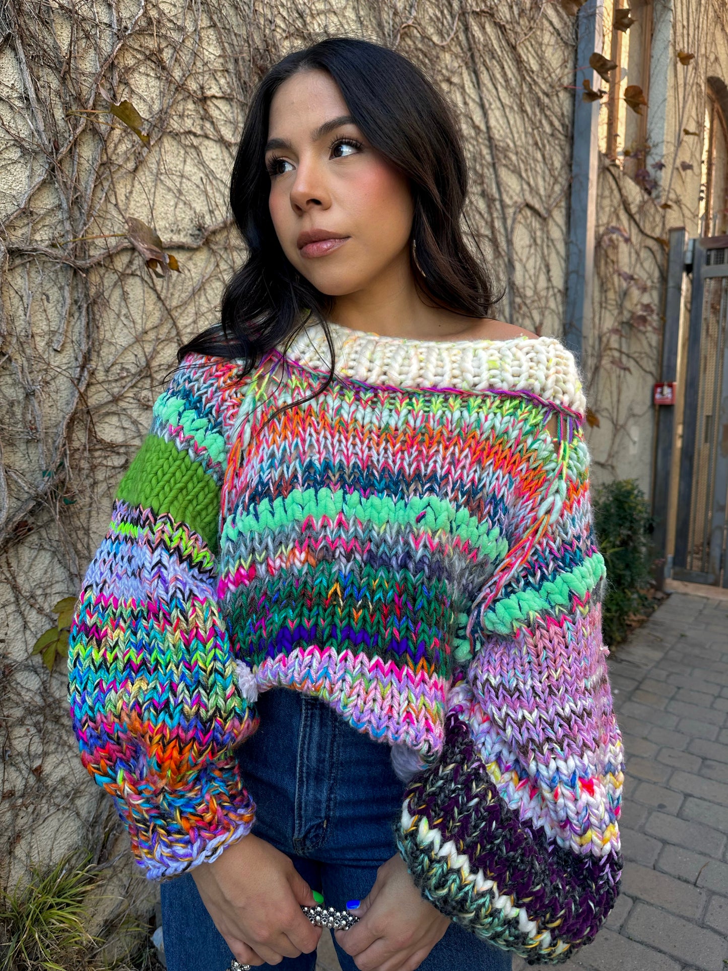 Multicolor Oversized Sweater