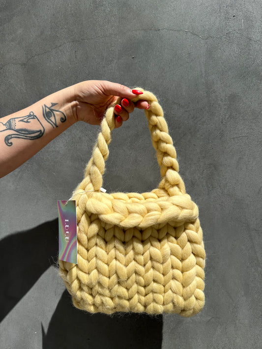 Chunky Wool Yellow Bag