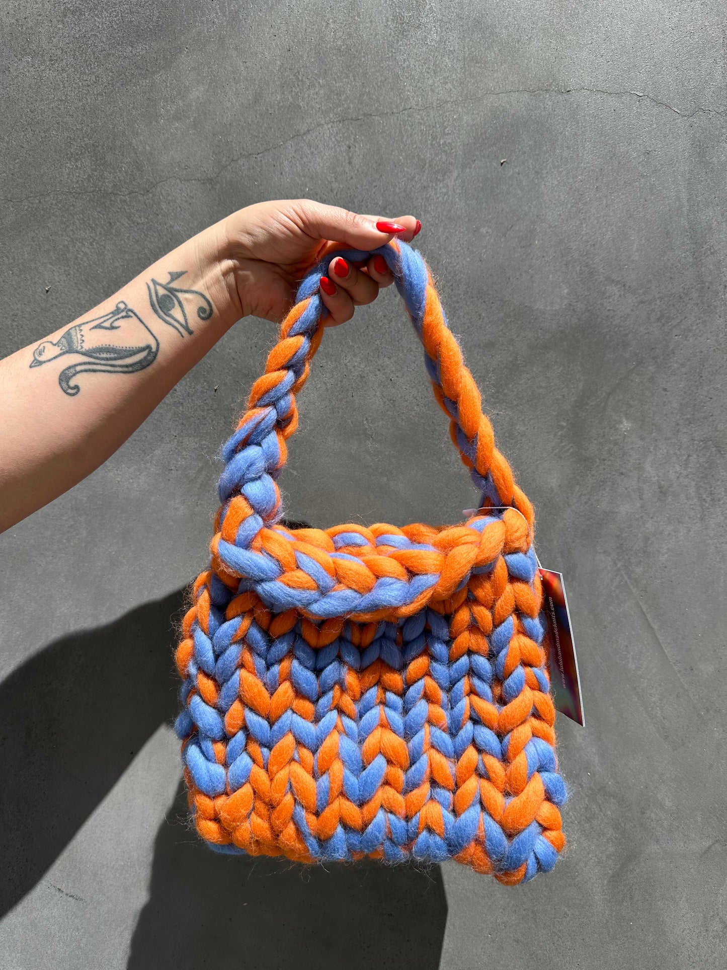 Chunky Wool Orange Bag