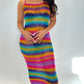 Rainbow Knit Maxi Dress