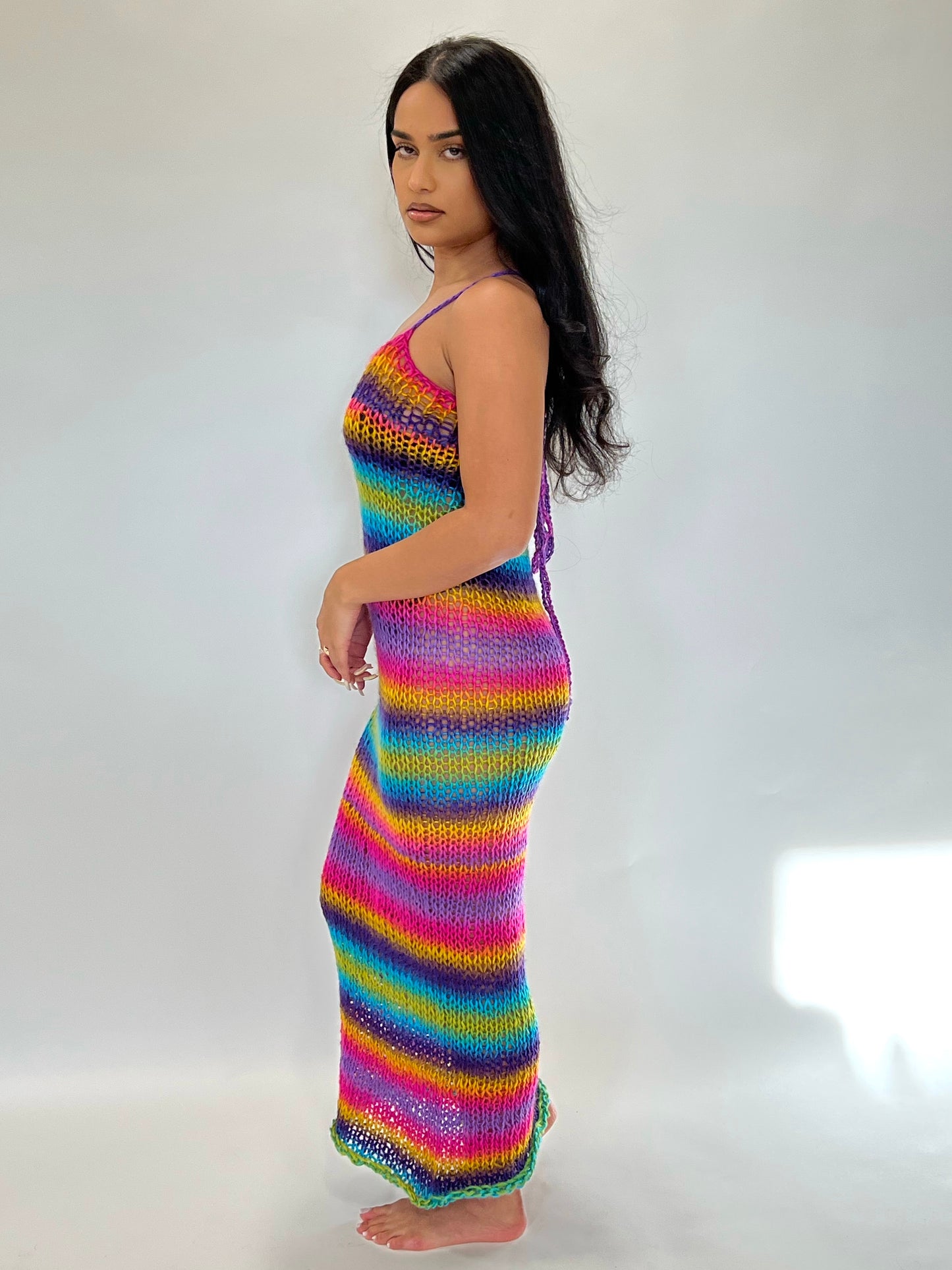 Rainbow Knit Maxi Dress