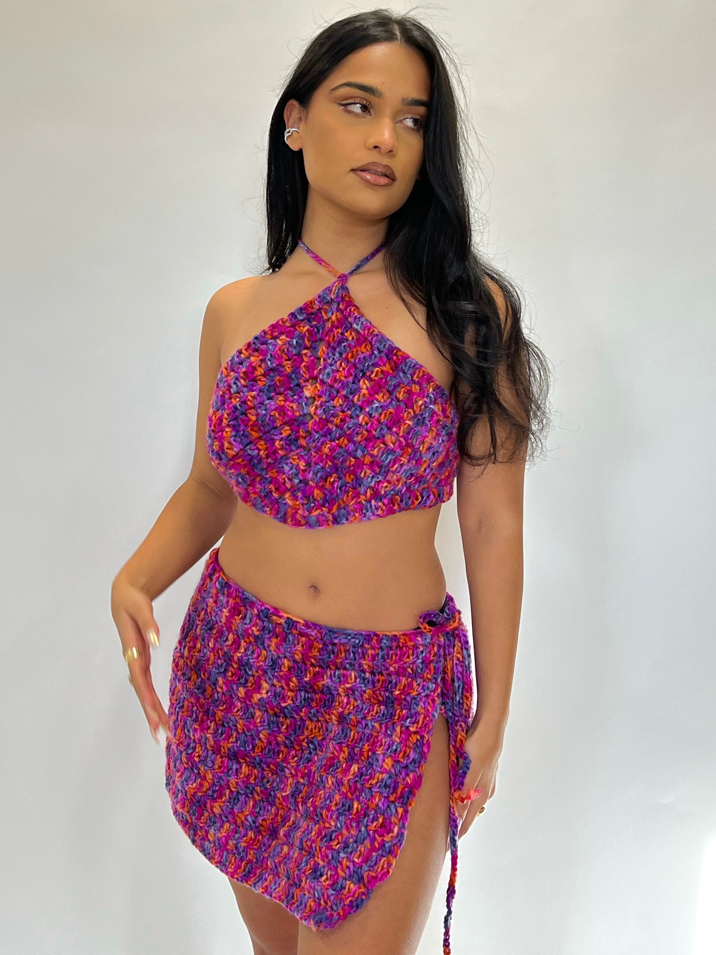 Pink and Purple Crochet Set