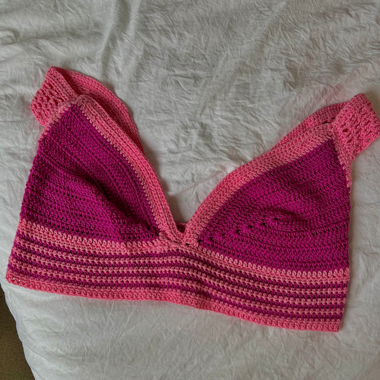 Pink Cotton Crochet top